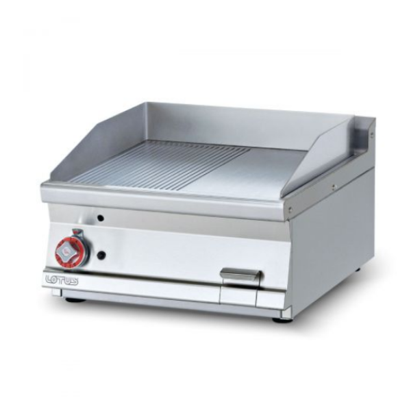  Πλατώ αερίου μεσαίο 1/2 λείο 1/2 ραβδωτό Superchrom